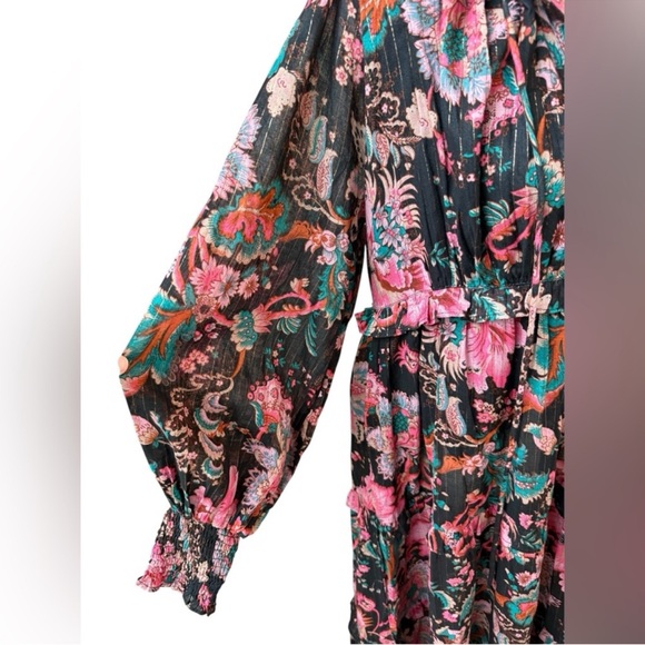 NWOT House of Harlow 1960 Floral Maxi Dress - Pink and Black size L - Picture 3 of 7